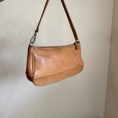 Vintage Coach Demi 7785 In Toffee Leather Shoulder Bag Baguette Handbag - Image 1 of 4