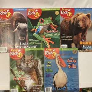 Ranger Rick Jr Lot of 5 Squirrels Bears Frogs Penguins Chipmunks Age 4-7 Oxen - Imagen 1 de 11