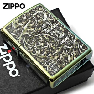 Zippo Ivy Camouflage Antique Green Polish Regular Lighter Japan - Picture 1 of 5