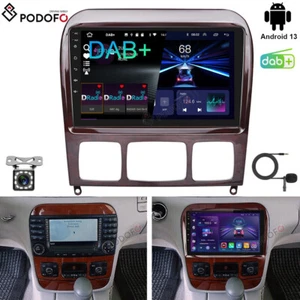 DAB+ Android 13 Autoradio GPS Navi Wifi Für Mercedes-Benz S/CL Klasse W220 W215 - Bild 1 von 21