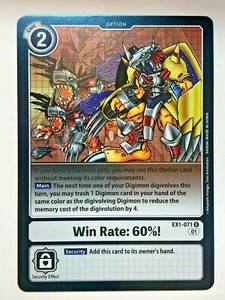 Tasso di vincita Digimon Classic Collection: 60%! EX1-071 R NM/M - Foto 1 di 1