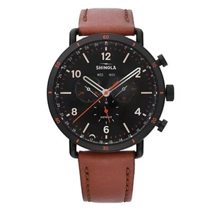 Shinola The Canfield PVD Steel Black Dial Men Quartz Watch S0120194491 - Picture 1 of 5