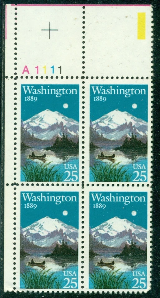 SCOTT # 2404 PLATE BLOCK, WASHINGTON, MINT, OG, NH, GREAT PRICE! - Image 1 of 1