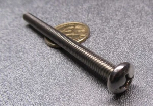 Tornillo de máquina Phillips con cabeza de sartén de acero inoxidable 1/4-20 x 3,50" de largo, 25 piezas - Imagen 1 de 8