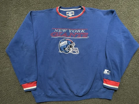 VINTAGE Starter New York Giants XL Crewneck Sweatshirt Classic Team Collection Cover