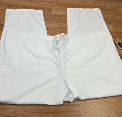 Cherokee Scrub Pants Unisex Plus Size 3xl White Style 4100 - Image 1 of 4