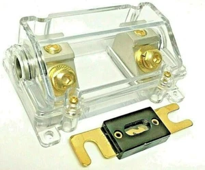 Soporte de fusibles ANL 2GA / 4GA calibre de entrada / salida (resistencia pesada) con 300 AMP ANL fusible de audio para automóvil - Imagen 1 de 2