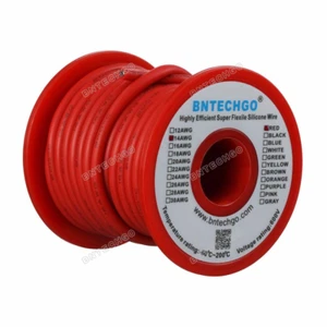 14 Gauge Flexible Silicone Wire Red 40 feet 600V 200 deg C Tinned Copper Wire - Picture 1 of 7