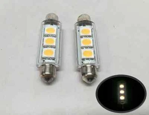 #2PCS MARINE AUTO RV TRAILER BUS VEHICLE LED BULB FESTOON TYPE WARM WHITE LIGHT - Picture 1 of 8