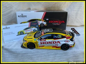 Auténtico Honda Civic Type R TCR 2022 Tony D'Alberto de colección 1:18 - Imagen 1 de 1