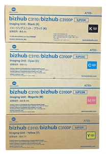 4 KONICA MINOLTA IUP23K IUP23Y IUP23M IUP23C Imaging Unit bizhub C3100P C3110 - Picture 1 of 4