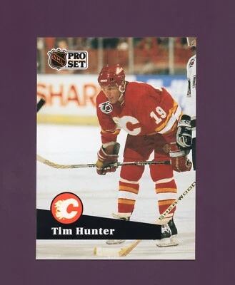 1991 Pro Set Tim Hunter #366 - Calgary Flames - Image 1 of 2