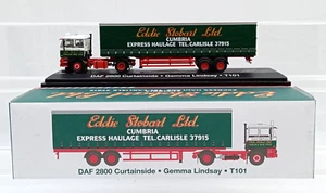 Atlas Editions Eddie Stobart DAF 2800 Curtainside Gemma Lindsay T101 - Picture 1 of 8