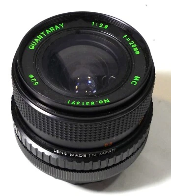 Great QUANTARAY 28mm f/2.8 WIDE ANGLE LENS w/Canon FD Breech-Lock Mount - Image 1 of 3