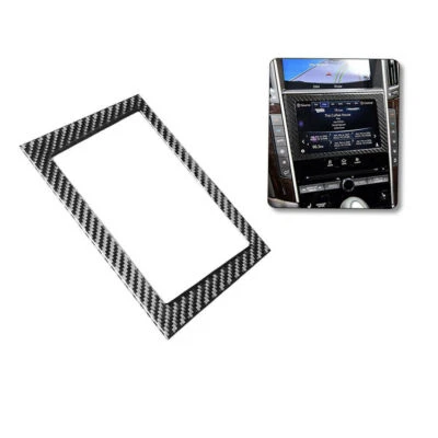 Cubierta de marco de navegación GPS interior de fibra de carbono para Infiniti Q50 Q60 2014+ Foto 1 de 4