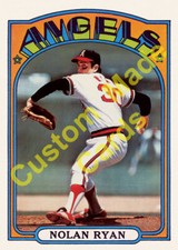 Custom made Topps-style 1972 California Angeles  Nolan Ryan Baseball card 