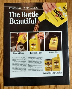 Pennzoil The Bottle schöne Printwerbung 1986 - Bild 1 von 1