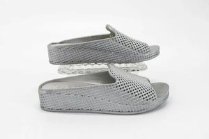 Jeffrey Campbell Women Shoe Fling 2 Size 9M Silver Slide Sandal Pre Owned xq - Picture 1 of 12