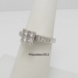 1CT Natural Diamond Anniversary Engagement Wedding Ring Bridal 14K White Gold - Picture 1 of 13