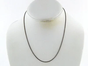 Sterling Silver Piece Chain Necklace 925 16.5 Inches Long 1.11mm Thickness 3.4g - Picture 1 of 8
