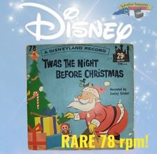'Twas the Night Before Christmas Jiminy Cricket Disneyland 78 Rpm Book & Record
