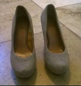 L.A.M.B by GWEN STEFANI Taupe/Beige SUEDE Platform Heels Size 7 - Bild 1 von 4