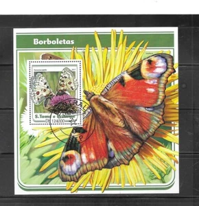 ST THOMAS  2017 BUTTERFLY BUTTERFLIES OLD SOUVENIR SHEET CTO USED STAMP - Picture 1 of 1