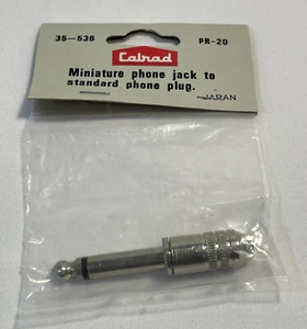 Calrad Miniature phone jack To Standard Phone Plug 35 - 536 PR-20 New Japan Made - Picture 1 of 6