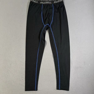 Russell Athletic Kompressionshose Herren Größe Medium schwarz blau seitlich gestreift - Bild 1 von 6