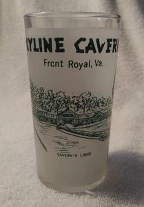 Vintage Skyline Caverns Fort Royal VA Hazel Atlas Frosted Glass - Picture 1 of 5