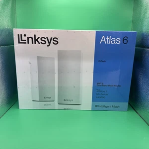 Linksys Atlas 6 AX3000 6 Dual Band Mesh Wifi Router System 2 Pack White MX2002 - Picture 1 of 6