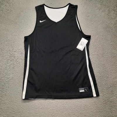 Nike Mesh Bucket Basketball Jersey Men Large Black White Reversible DN5212-012 - Image 1 of 4