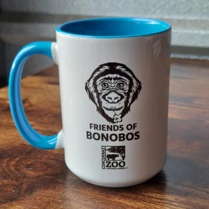 Friends Of Bonobos Cincinnati Zoo Blau Weiß Keramik Becher Tasse - Bild 1 von 5