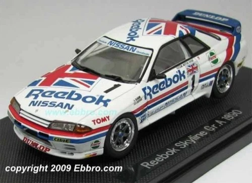 NISSAN SKYLINE R32 1990 REEBOK 1   1:43 EBBRO - Immagine 1 di 1