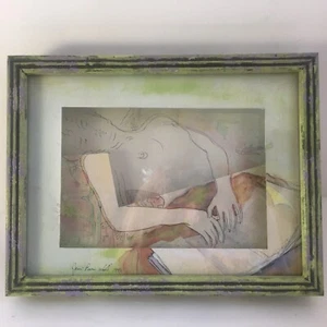 Vitreógrafo enmarcado Jean-Pierre Weill mujer Matisse 1992 pintura sobre vidrio firmado - Imagen 1 de 23