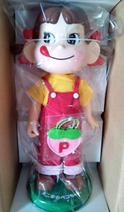 FUJIYA Peko-Chan Peach bag Doll Swinging Head Peko-Chan About H 31cm  Japan