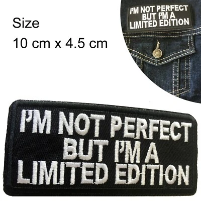 I'm not perfect Iron on patch limited edition special embroidery iron-on patches - image 1 of 2