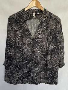 AND OR John Lewis Oversized Batwing 3/4 Sleeve Floral Ditsy Blouse Shirt UK 10 - Picture 1 of 5