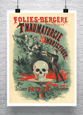 Folies-Bergere 1875 Vintage Black Magic Poster Fine Art Giclee Print on Canvas