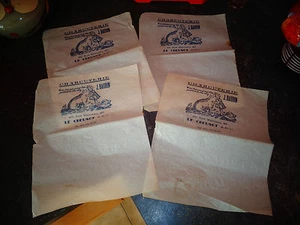 Lot de 4 : Ancien Papier d'Emballage Charcuterie Fillette au Cochon :Charcuterie - Imagen 1 de 1