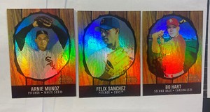 2003 Bowman Heritage Rainbows SANCHEZ + MUNOZ + BO HART. Holo Set