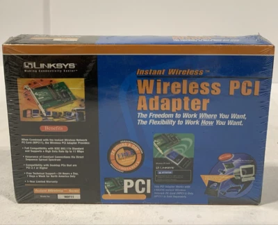 Linksys Instant Wireless PCI Adapter Model WDT11 New Vintage  - Image 1 of 3