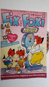 Rolf Kauka's Fix + Foxi 39 aniversario n.o 19 de 1991 con hoja adhesiva - EXCELENTE Z1 - Imagen 1 de 4