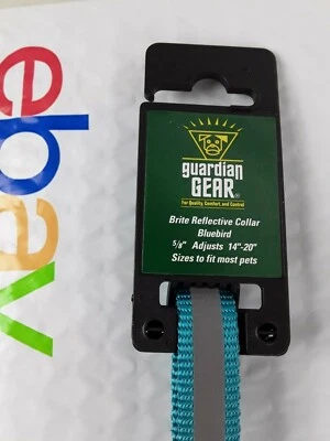 Guardian Gear Reflective PET Collar Nylon   5/8"w  14"-20"  BLUEBIRD - Image 1 of 3