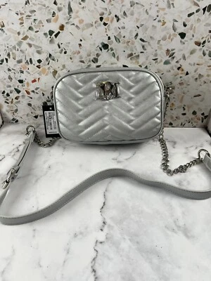 Badgley Mischka Camera Bag W/Slip Pocket On The Back Metallic Grey - Image 1 of 4