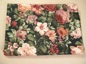 Vintage Atelier Originals 1988 Siebdruck Blumen Polsterstoff Scotchgard ~ Rose - Bild 1 von 10