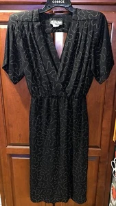 All That Jazz Sz 5 Knee Length Formal Party Cocktail Holiday Black Gold Dress - Picture 1 of 4