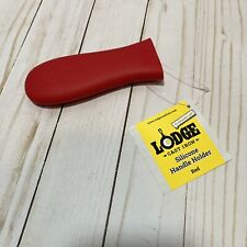 2 x Lodge Silicone Red Pot Pan Cast Iron Handles Cover 1pc For Skillets  9+inches