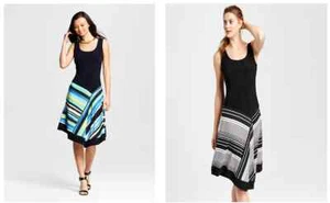 Target Chiasso knit diagonal cut dress asymmetrical hanky skirt boho slimming  - Picture 1 of 5