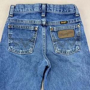 Wangler Jeans Boys Size 9 13BGSHD Slim Cowboy Cut Blue Faded - Picture 1 of 6